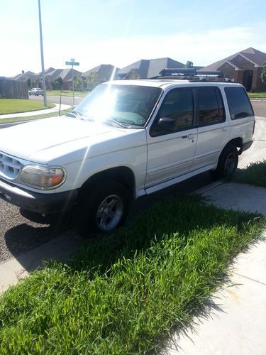1998 white ford explorer, great for high school student