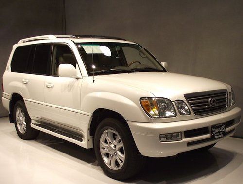2005 05 lexus lx470 suv v8 auto awd white/tan 78k miles +tv entertainment pkg!!!