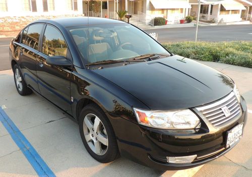 2007 saturn ion - black w tan interior - 72k miles - exc. cond. tires 10k old