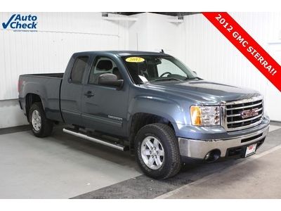Used 12 gmc sierra k1500 ext cab 4x4 v8 sle cloth tow package running boards