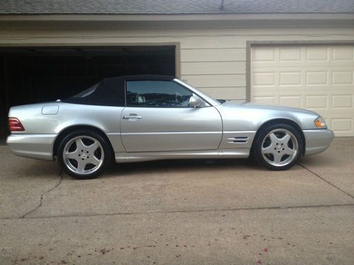 2001 mercedes benz sl500 sl 500 silver on black only 47k mint must see