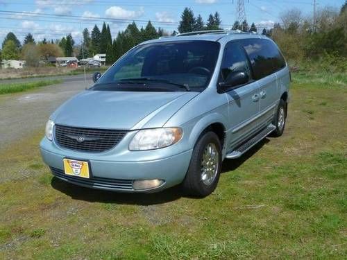Light blue 2001 chrysler town and country limited awd 3.8l