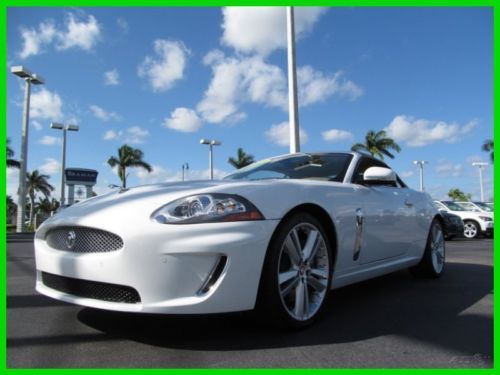 11 polaris white 5l v8 jag xk convertible *heated / cooled leather seats *low mi