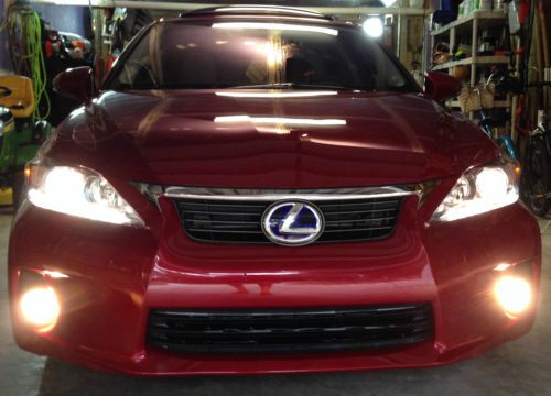 2012 lexus ct 200h 7400 miles loaded burg/tan 45 mpg, under warranty, mint cond