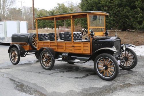 1923 ford model t depot hack woody 6 passenger wagon with matching trailer