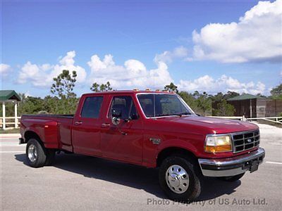 Ford f350 xlt one owner clean carfax 32 service records 7.3l turbo diesel dually