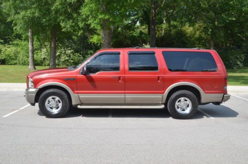 2005 ford excursion eddie bauer 6.0l diesel v8 loaded leather,dvd extra clean