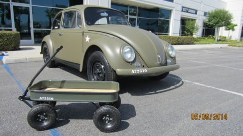 1966 VW bug/beetle. Vintage military theme. Vintage army theme Vehicle, image 1