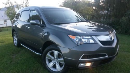 2011 acura mdx technology sport utility 4-door 3.7l gray salvage recovered theft