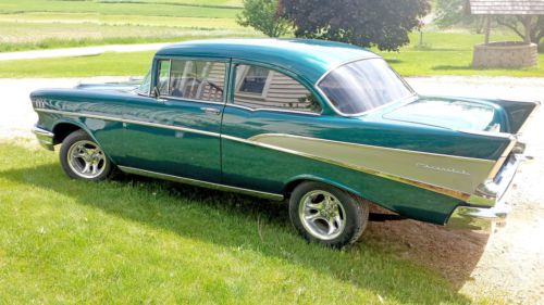 1957 chevrolet body off restoration with 350 engine and 4-speed transmission