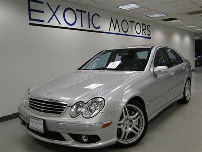 2006 mercedes benz c55 amg slvr/blk nav xenons htd-sts shade cd only 54k miles