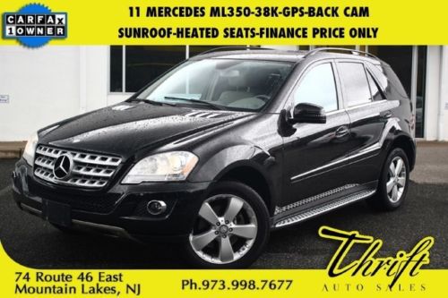 11 mercedes ml350-38k-gps-back cam-sunroof-heated seats-finance price only