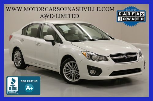 5-days *no reserve* '12 impreza limited awd 36mpg htd leather best deal save big
