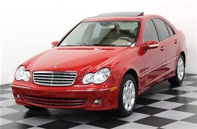 C280 4matic awd luxury package all wheel drive heated seats red moonroof 4wd