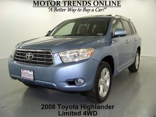 Awd limited navigation rearcam roof 3rd row 7 pass 2008 toyota highlander 67k