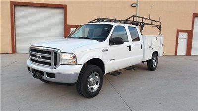 2006 f350 diesel 4x4 crew cab service utility bed tow command runs like a champ