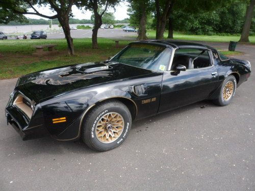 1977 pontiac trans am s/e black bandit t/a 6.6 w72 4 spd y82 t-top survivor car!