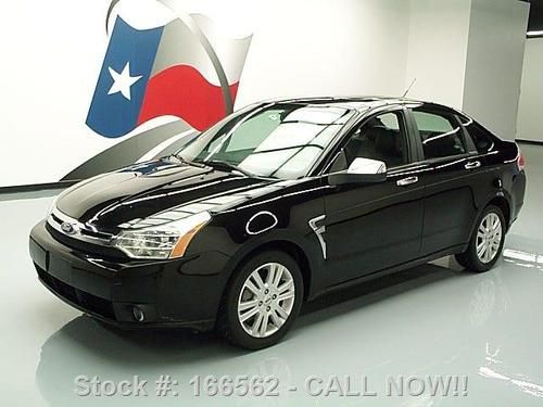 2009 ford focus sel auto blk on blk htd leather 89k mi texas direct auto
