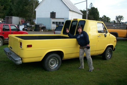 1981 chevy van converted to truck (nicely done)