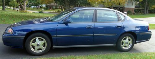 2003 chevrolet impala base sedan, 3.8l v6 superior blue