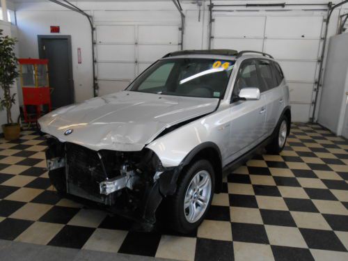 2004 bmw x3 3.0i 4x4 50k no reserve salvage rebuildable leather sunroof