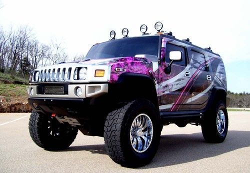 Hummer h2 loaded!!! wrapped, lifted,dual,sound system,mickey thompson 40s look!!