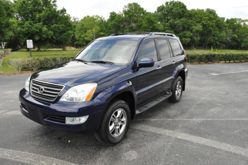 2008 lexus gx470 blue 4wd 4dr 3rd row leather loaded dvd tv&#039;s **low miles!!