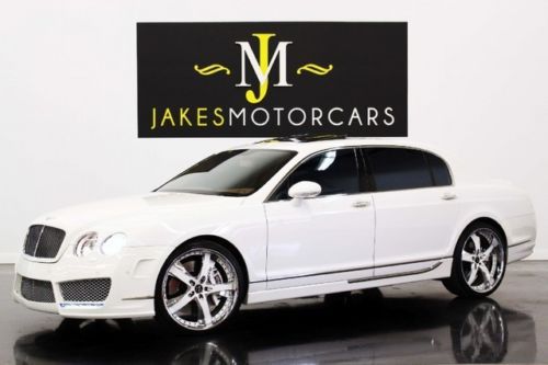 2009 bentley flying spur speed mansory, white/tan, 18k miles, loaded rare car!