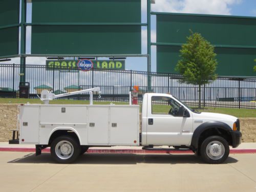 2006 f-450 one owner texas own  utility  service truck with working crane  151k