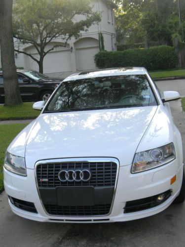 2008 audi a6 3.2l sedan s-line white with beige leather, premium package