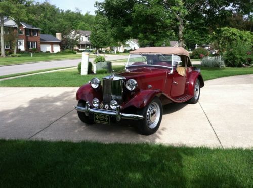 1953 mg td - maroon exterior - tan interior - matching numbers - low milage
