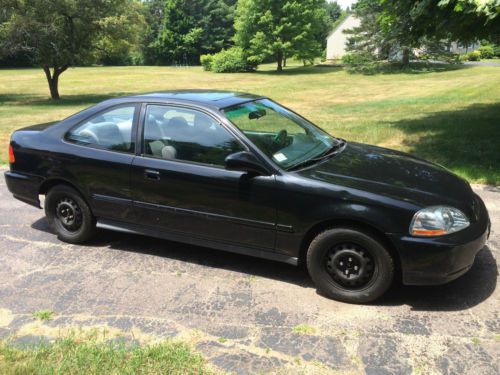 1998 98 black honda civic ex clean moonroof a/c new battery daily driver 140k