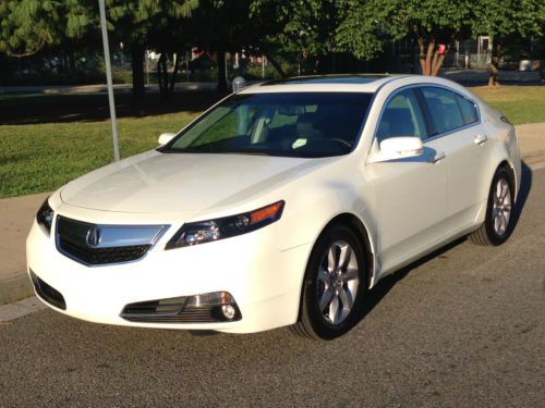 2013 acura tl technology package white with black interior only 4k miles look