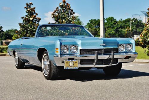 Simply mint original two owner 1972 chevrolet impala convertible time warp mint