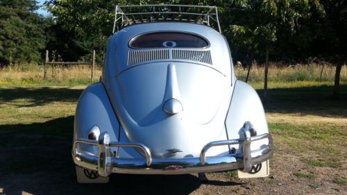1955 VW Volkswagon Bug Oval Window Sun roof three fold ragtop, image 6