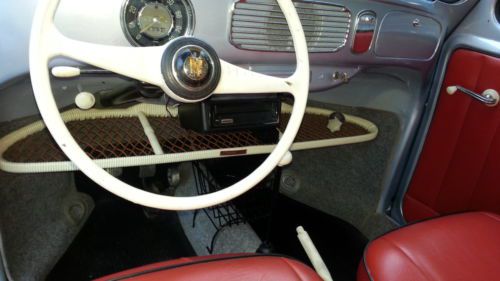 1955 VW Volkswagon Bug Oval Window Sun roof three fold ragtop, image 11
