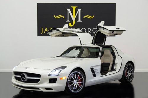 2012 sls amg, $215k msrp, 1700 miles, satin white wrap on white, celebrity owned