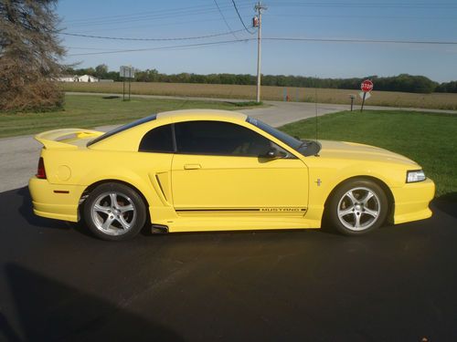 2001 ford mustang roush stage 1, zinc yellow, custom interior, always shown tlc