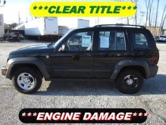 2006 jeep liberty sport 4wd engine damage rebuildable clear title