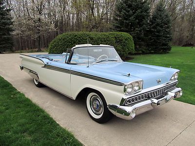 1959 ford fairlane 500 galaxie sunliner convertible only 28100 documented miles!
