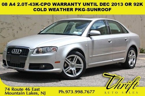 08 a4 2.0t-43k-cpo warranty until dec 2013 or 92k-cold weather pkg-sunroof