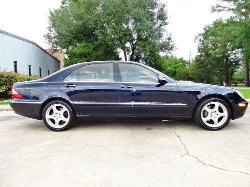 2005 mercedes benz s500-royal blue(rare)-navi-distronic-keyless-parktronic-roof