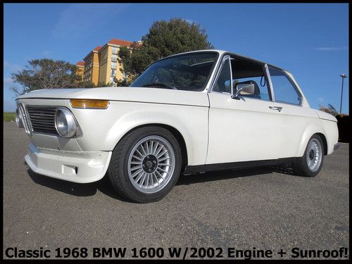Rare 1968 bmw 1600-2 roundie! 99+% rust-free sunroof, 2002 engine, 14" alpinas!