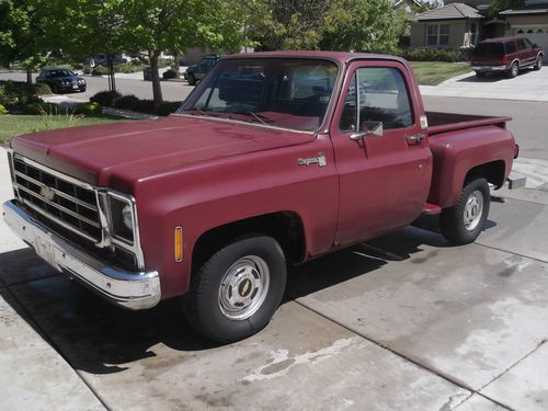 1979 chevrolet stepside 1/2 ton c10 pick up truck survivor