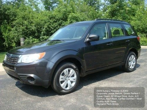 2009 subaru forester x awd 1 owner carfax guarantee auto a/c cd fleet maintained
