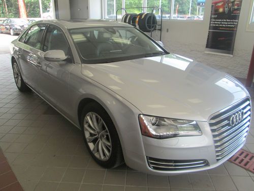 2011 audi a8l, silver, black interior, navigation, 22,000 miles, audi certified