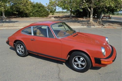 1976 porsche 912e 912 911 ca rust free sunroof w/ac peru red 97k original miles
