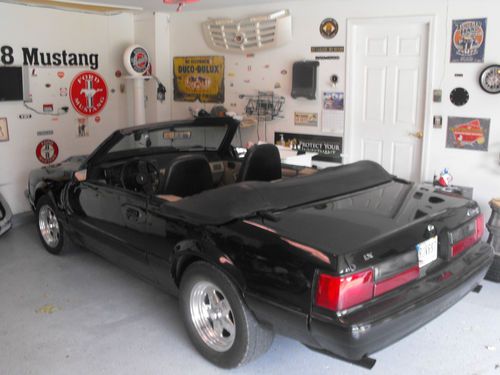 1988 black on black ford mustang lx convertible 2-door 5.0l 5speed