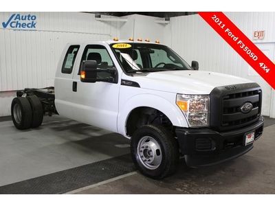 Used 11 ford f350 ext cab 4x4 chassis truck v8 automatic gas ready for work