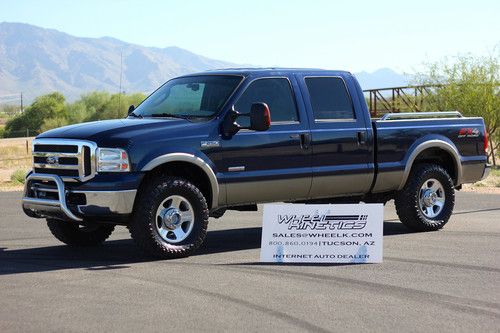 2006 ford f250 diesel 4x4 lariat 4wd crew cab pickup 4-door 6.0l see video